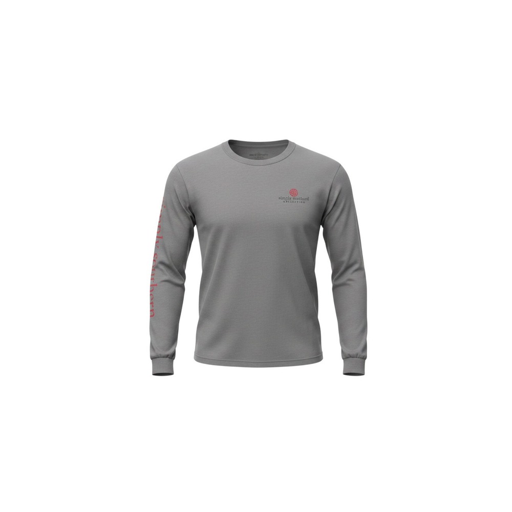 Simply Southern Long Sleeve T-Shirt Women XL Gray Holiday Graphic Tee
